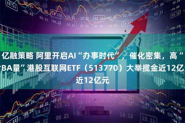 亿融策略 阿里开启AI“办事时代”，催化密集，高“含BA量”港股互联网ETF（513770）大举揽金近12亿元