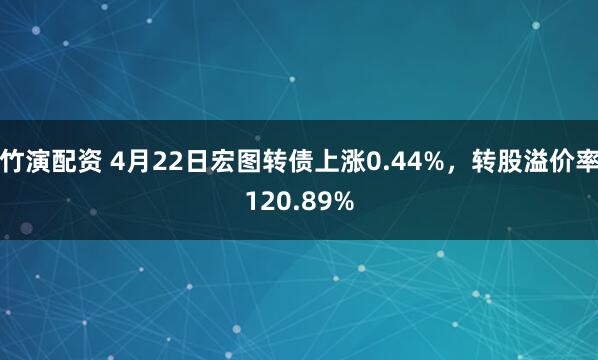 竹演配资 4月22日宏图转债上涨0.44%，转股溢价率120.89%